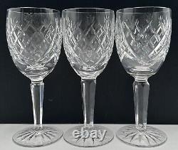 Waterford Crystal Avoca Claret Wine Cut Glasses Set of 3