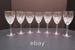 Waterford Crystal CARINA Claret Wine Glasses SET of 7 Goblets Stem 7 1/8 Signed