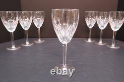 Waterford Crystal CARINA Claret Wine Glasses SET of 7 Goblets Stem 7 1/8 Signed