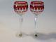 Waterford Crystal CLARENDON RUBY 8 Wine Hock Pair New withTags