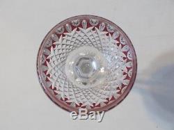 Waterford Crystal CLARENDON RUBY 8 Wine Hock Pair New withTags