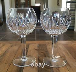 Waterford Crystal Carina Balloon Wine Glasses 7 1/8 Set of 2 Mint