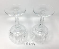 Waterford Crystal Carina Balloon Wine Glasses 7 1/8 Set of 2 Mint