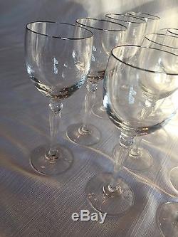 Waterford Crystal Carleton Platinum Full Set of 12 Wine Glasses, 7 5/8
