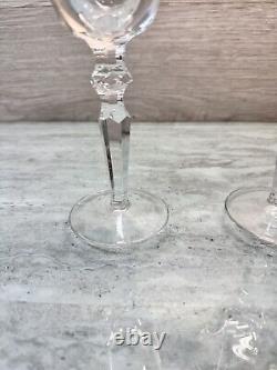 Waterford Crystal Charlemont Pattern Wine Glasses 7 7/8 Gold Rimset Of 2