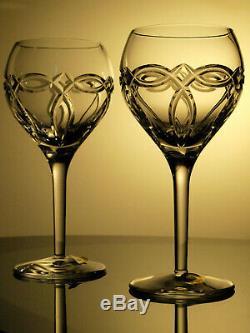Waterford Crystal Clannad White Wine Glass Set of 2 New Made in Ireland