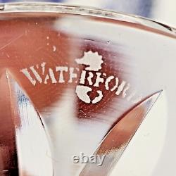 Waterford Crystal Claredon Ruby Red Wine Hocks Wine Glasses Set of 2