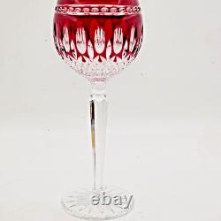 Waterford Crystal Claredon Ruby Red Wine Hocks Wine Glasses Set of 2
