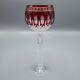 Waterford Crystal Clarendon Ruby Red Wine Hock Glass 7 7/8 H FREE USA SHIPPING