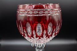 Waterford Crystal Clarendon Ruby Red Wine Hock Glass 7 7/8 H FREE USA SHIPPING