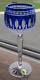 Waterford Crystal Cobalt Blue Cut To Clear Clarendon Wine Hock Goblet