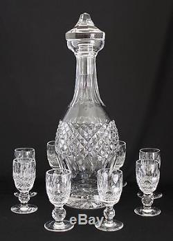 Waterford Crystal Colleen 13.25 Wine Decanter & 8 Short Stem Cordials 3.25