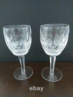 Waterford Crystal Colleen 7 Tall Stem Water Wine Goblet Set of 4 Signed