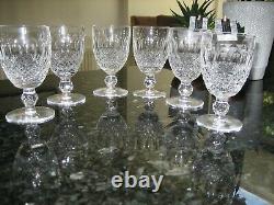 Waterford Crystal Colleen Claret Wine Glasses 4 3/4 Signed x 6 Sparkling
