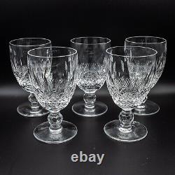 Waterford Crystal Colleen Claret Wine Glasses Set of 5- 4 3/4 FREE USA SHIPPING