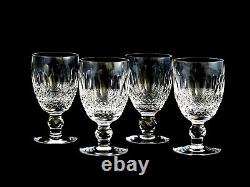 Waterford Crystal Colleen Claret Wine Glasses Vintage Set of 4