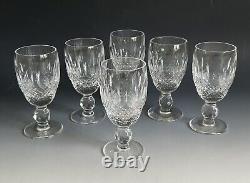 Waterford Crystal Colleen Cut Short Stem Claret Wine Glasses Set Of 6