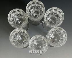 Waterford Crystal Colleen Cut Short Stem Claret Wine Glasses Set Of 6