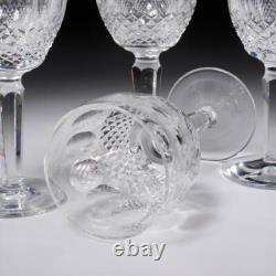 Waterford Crystal Colleen Cut Tall Stem Water Wine Goblet Glasses 4pc Lot 7h C
