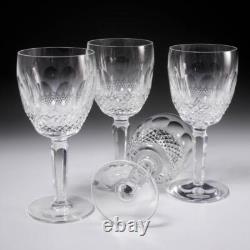 Waterford Crystal Colleen Cut Tall Stem Water Wine Goblet Glasses 4pc Lot 7h C
