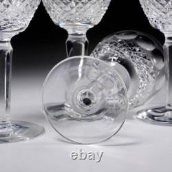 Waterford Crystal Colleen Cut Tall Stem Water Wine Goblet Glasses 4pc Lot 7h C