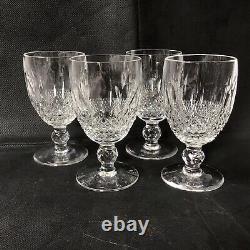 Waterford Crystal Colleen Four Cut Stem Claret Red Wine Glasses. H 12cm (4.3/4)