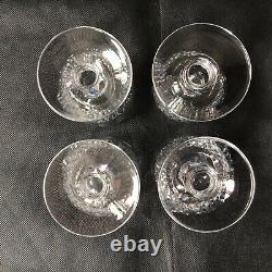 Waterford Crystal Colleen Four Cut Stem Claret Red Wine Glasses. H 12cm (4.3/4)