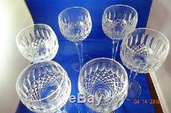 Waterford Crystal Colleen Short (6) Wine Hocks Glasses Pristine Condition #2
