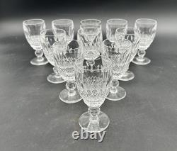 Waterford Crystal Colleen Short Stem 4-1/4 Sherry Wine Glasses Set of 11