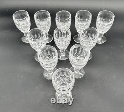 Waterford Crystal Colleen Short Stem 4-1/4 Sherry Wine Glasses Set of 11
