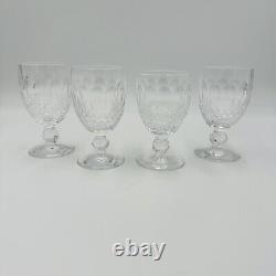 Waterford Crystal Colleen Short Stem Wine 3 Oz Set 4 Wine Glasses 5in Vintage