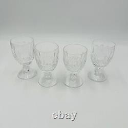 Waterford Crystal Colleen Short Stem Wine 3 Oz Set 4 Wine Glasses 5in Vintage