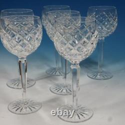 Waterford Crystal Comeragh Pattern 6 Wine Hock Glasses 7¼ inches