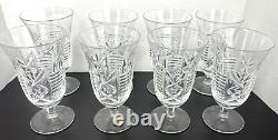 Waterford Crystal Crookhaven Footed Iced Tea Tumbler Glasses 6.5 Set of 8 Mint