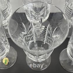 Waterford Crystal Crookhaven Footed Iced Tea Tumbler Glasses 6.5 Set of 8 Mint