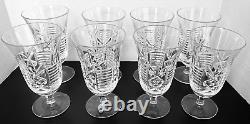 Waterford Crystal Crookhaven Footed Iced Tea Tumbler Glasses 6.5 Set of 8 Mint