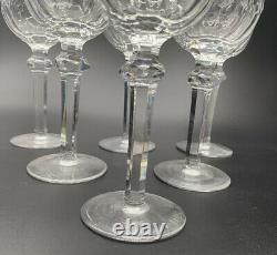 Waterford Crystal Curraghmore 7 1/2 Hock Wine Glasses Goblets Set of 6