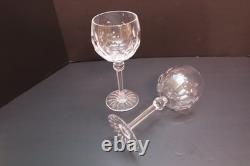 Waterford Crystal Curraghmore Balloon Hock Wine Set 2 Glasses Oversized Goblet