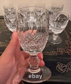 Waterford Crystal Cut Wine Glass 11 Set #2 Clear Glasses Signed Excellent Rare