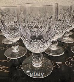 Waterford Crystal Cut Wine Glass 11 Set #2 Clear Glasses Signed Excellent Rare