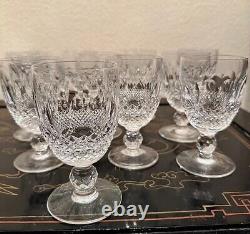 Waterford Crystal Cut Wine Glass 11 Set #2 Clear Glasses Signed Excellent Rare