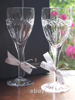 Waterford Crystal Dolmen Goblet Water / Wine Glass Pair New made in Ireland