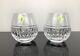 Waterford Crystal Double Old Fashioned Bolton Wine Brandy Glasses Set of 2