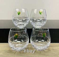Waterford Crystal Double Old Fashioned Cluin Wine Brandy Glasses Set of 4