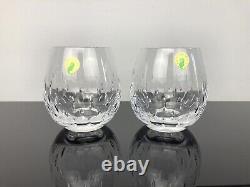 Waterford Crystal Double Old Fashioned Enis Wine Brandy Glasses Set of 2