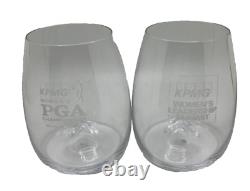 Waterford Crystal ELEGANCE OPTIC STEMLESS KPMG Wine Glasses 1058841 Set of 2