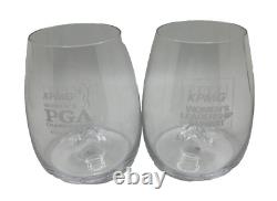 Waterford Crystal ELEGANCE OPTIC STEMLESS KPMG Wine Glasses 1058841 Set of 2