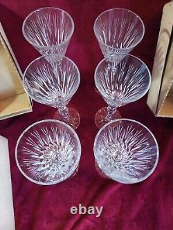 Waterford Crystal Fluted Wine Glasses 9 1/2 Set Of 6