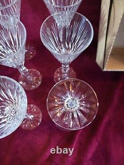 Waterford Crystal Fluted Wine Glasses 9 1/2 Set Of 6