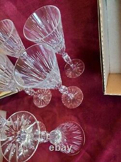 Waterford Crystal Fluted Wine Glasses 9 1/2 Set Of 6